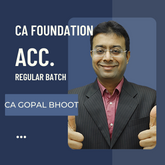 CA Foundation Accounts Regular Batch by CA Gopal Bhoot | For Jan 26 & May 26 Exams
